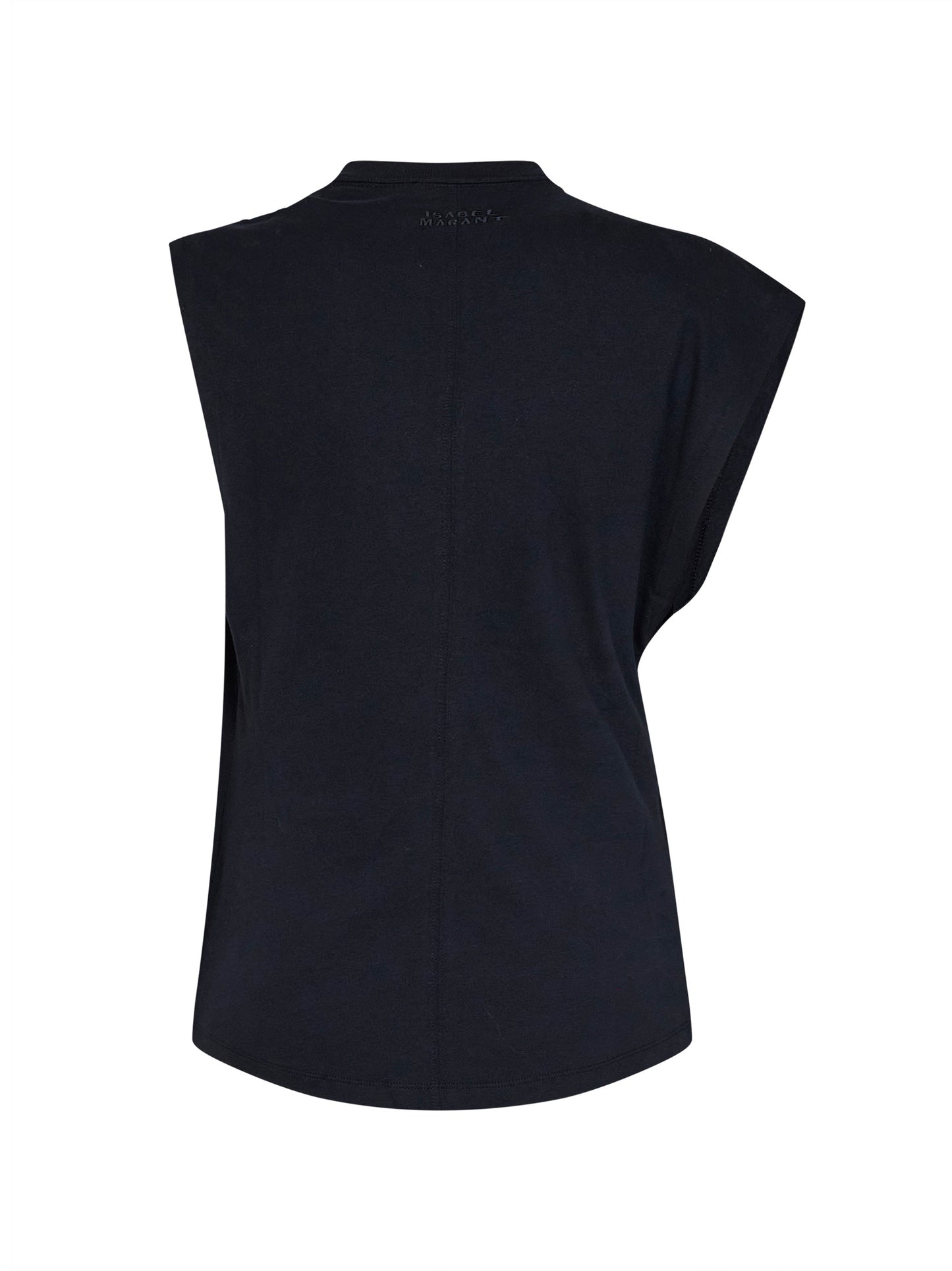 T-shirt asimmetrica Nayda in jersey di cotone nero