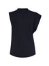 T-shirt asimmetrica Nayda in jersey di cotone nero