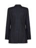Dark anthracite check stretch wool Jevima double-breasted blazer
