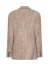 Giacca monopetto Parly in misto lana spigata beige