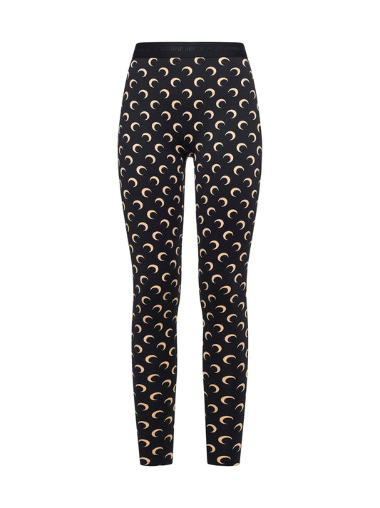 Black Moon print recycled jersey leggings
