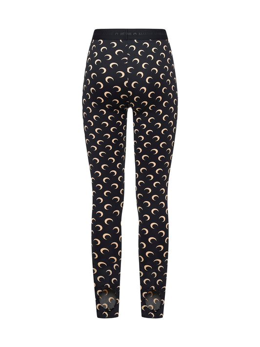 Black Moon print recycled jersey leggings