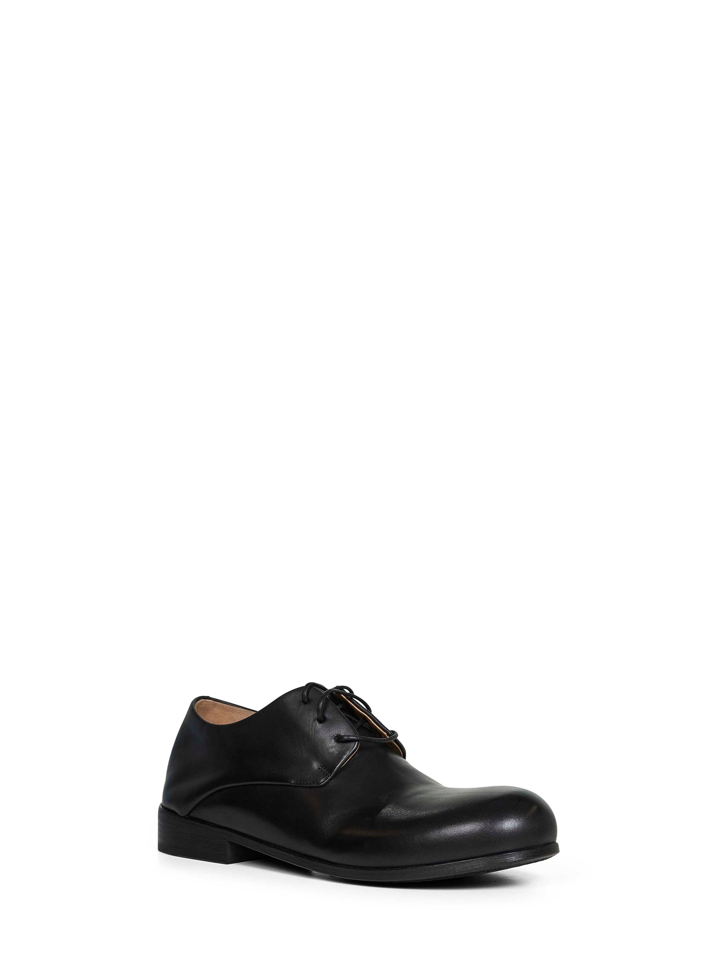 Black smooth leather Capozucca derby shoes