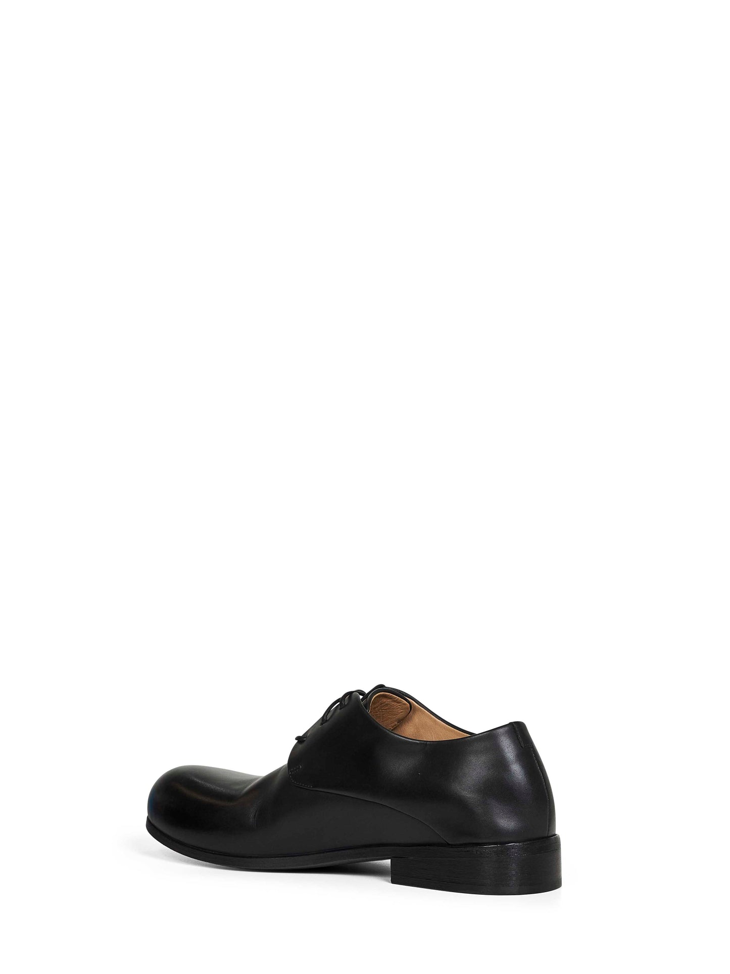 Black smooth leather Capozucca derby shoes