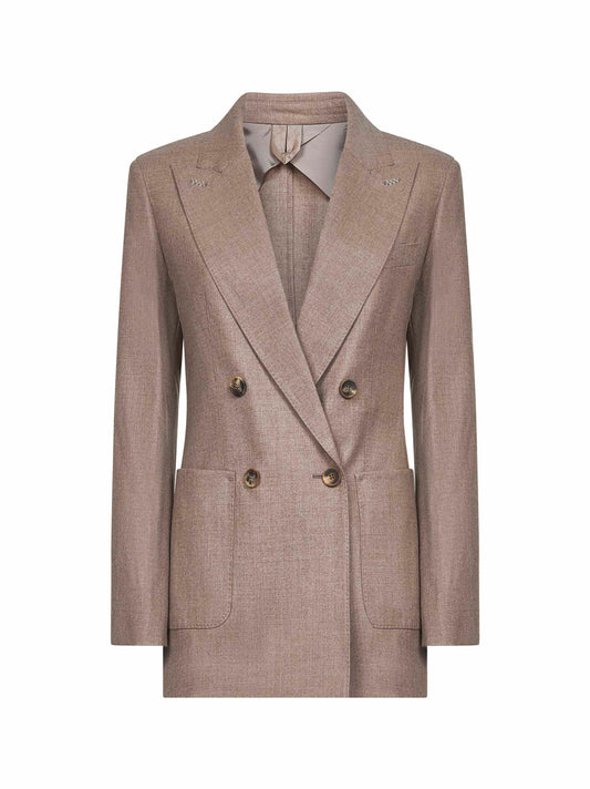 Giacca HARALD in cashmere stretch tortora