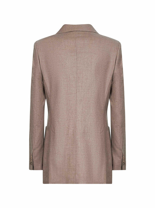 Giacca HARALD in cashmere stretch tortora