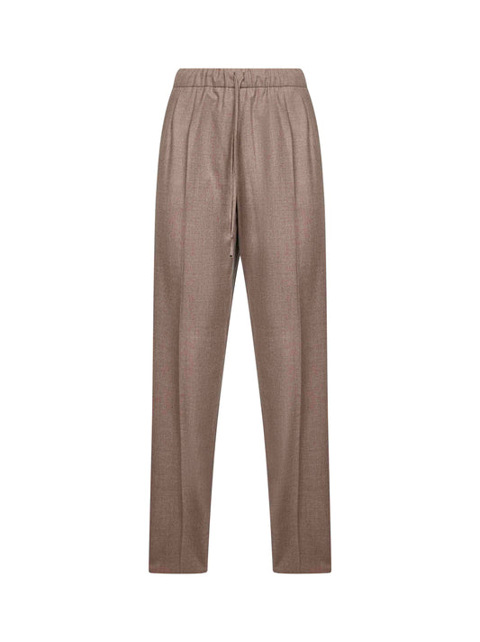 Turtledove stretch cashmere GATTI drawstring trousers