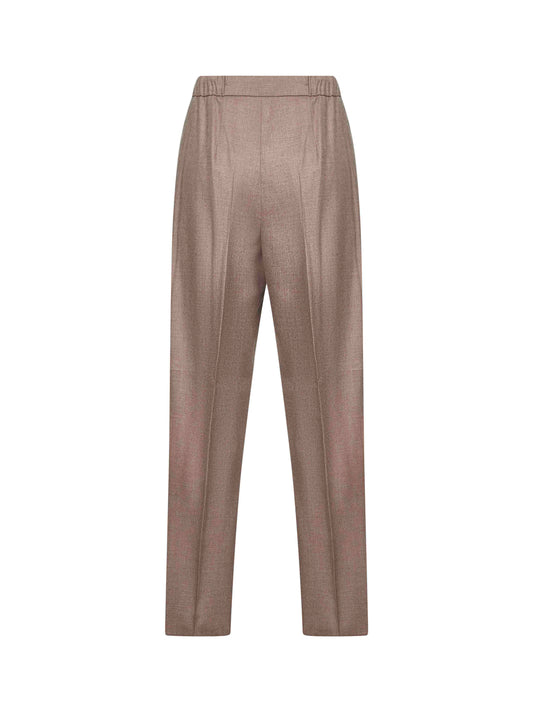 Turtledove stretch cashmere GATTI drawstring trousers