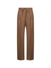 Tobacco stretch cashmere GATTI drawstring trousers