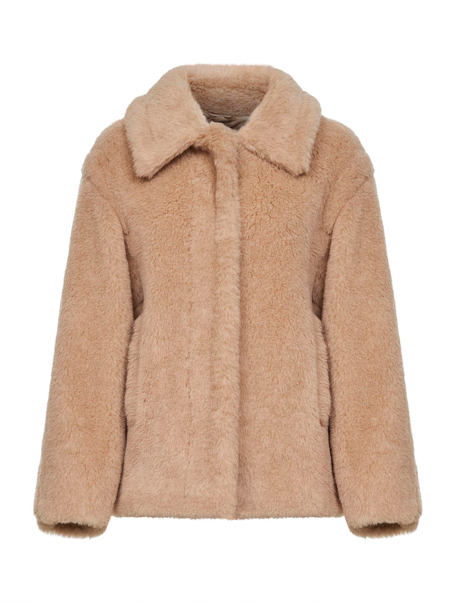 Beige Teddy MXMTRITONE cropped coat