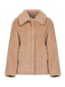 Beige Teddy MXMTRITONE cropped coat