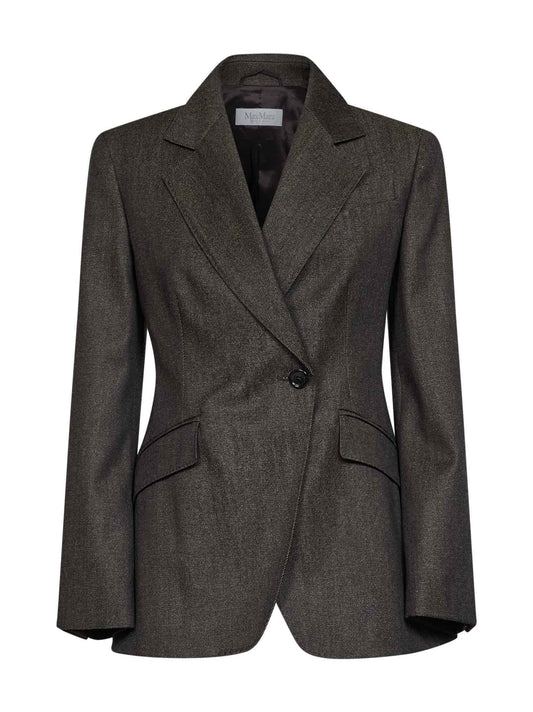 Brown XMNEUTRO fitted-waist blazer