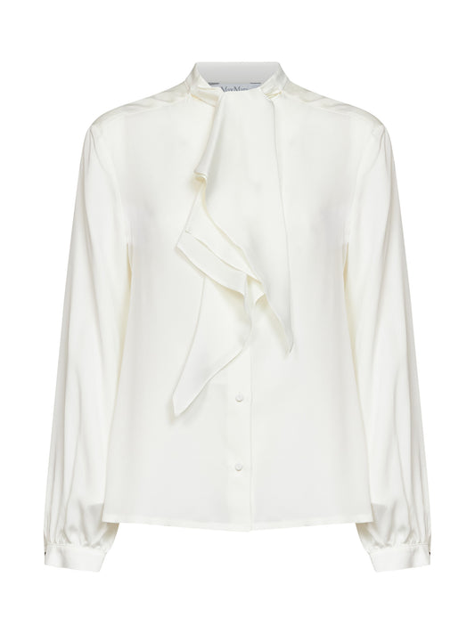 White MXMLECCIO ruffled shirt
