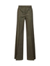 Pantaloni MXMNETTO in lana Principe di Galles verde kaki