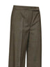 Pantaloni MXMNETTO in lana Principe di Galles verde kaki