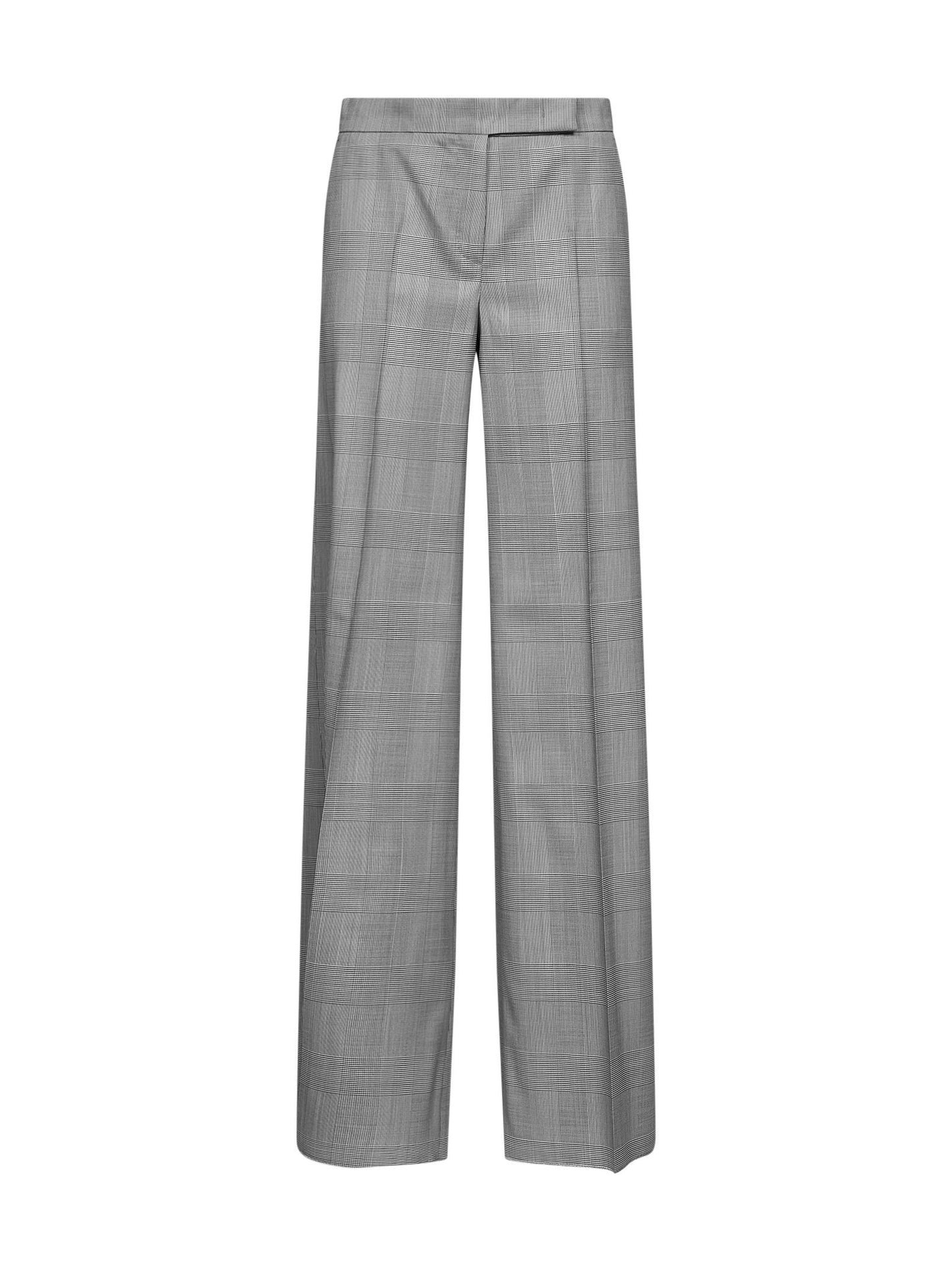 Pantaloni MXMNETTO in lana Principe di Galles grigio