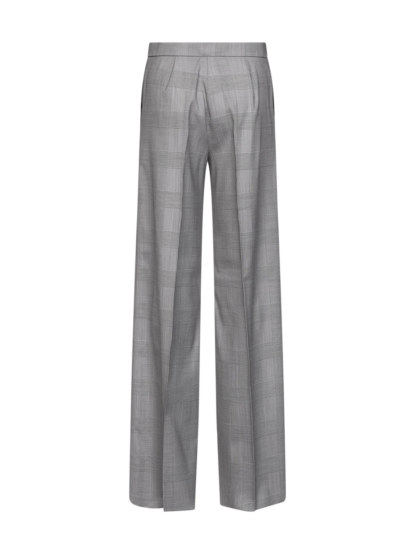 Pantaloni MXMNETTO in lana Principe di Galles grigio