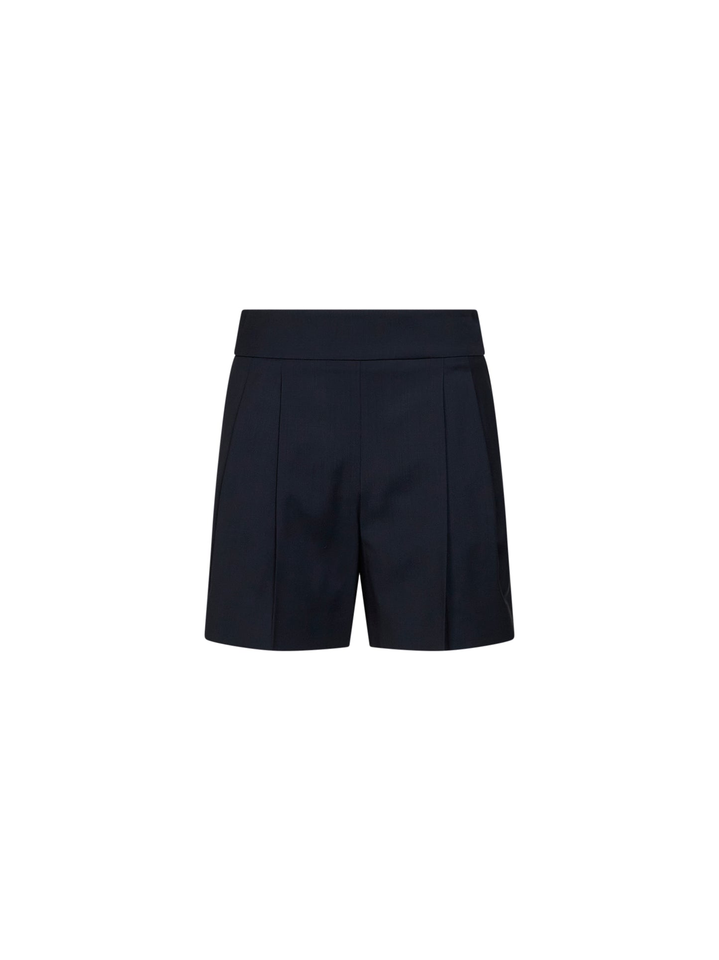 Shorts MXMSALUTE in tela di lana leggera blu marino
