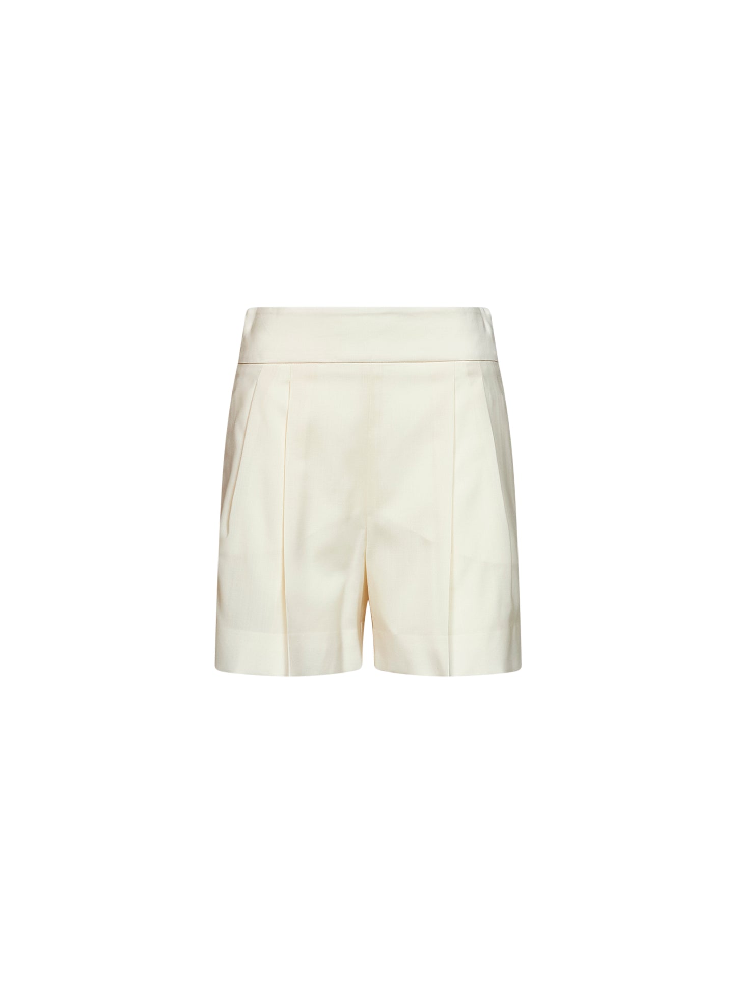 Shorts MXMPITTURA in tela di lana leggera bianco avorio
