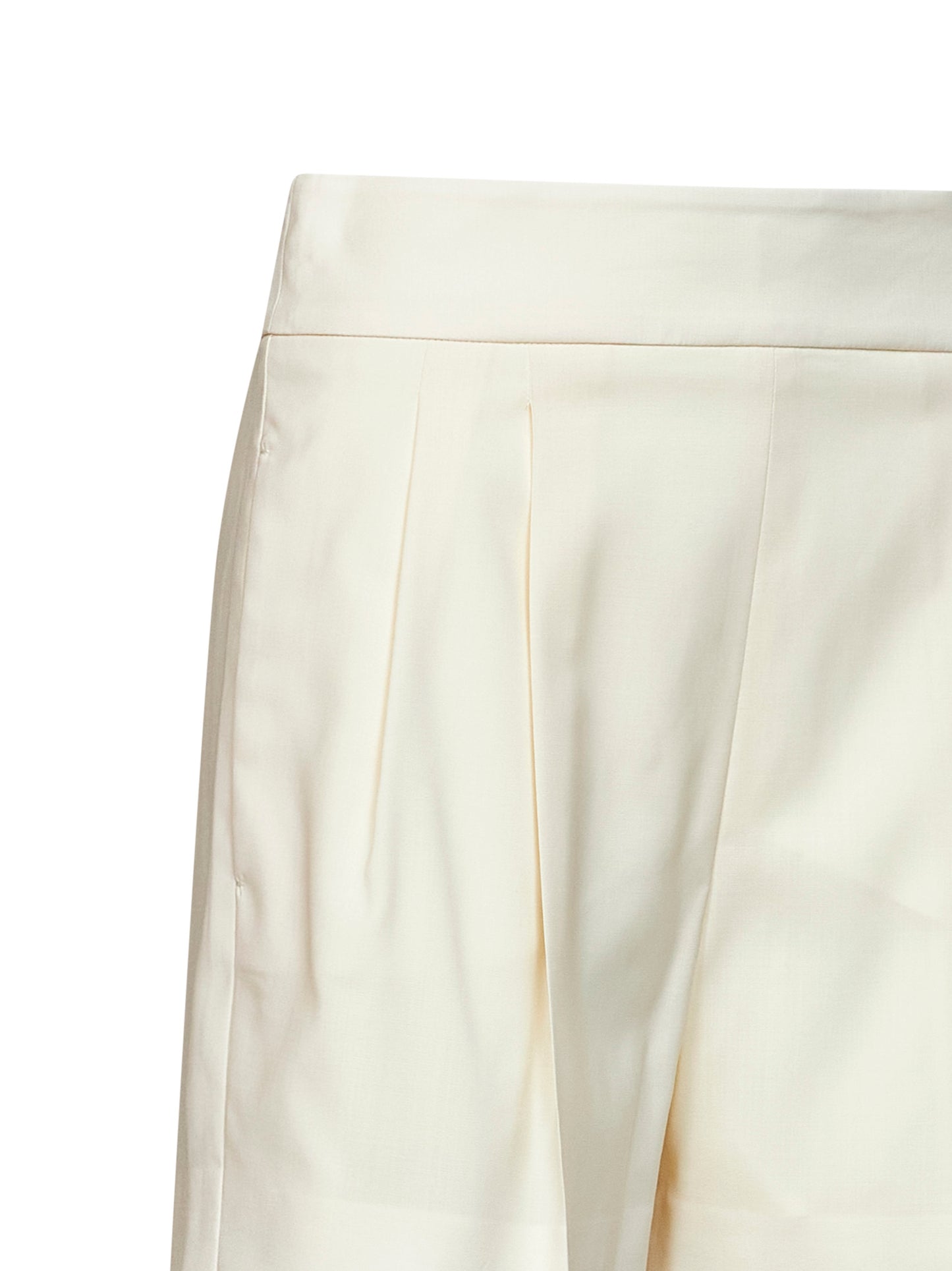 Shorts MXMPITTURA in tela di lana leggera bianco avorio