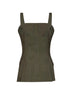 Gilet MXMBACCA in lana Principe di Galles verde kaki