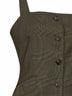 Gilet MXMBACCA in lana Principe di Galles verde kaki