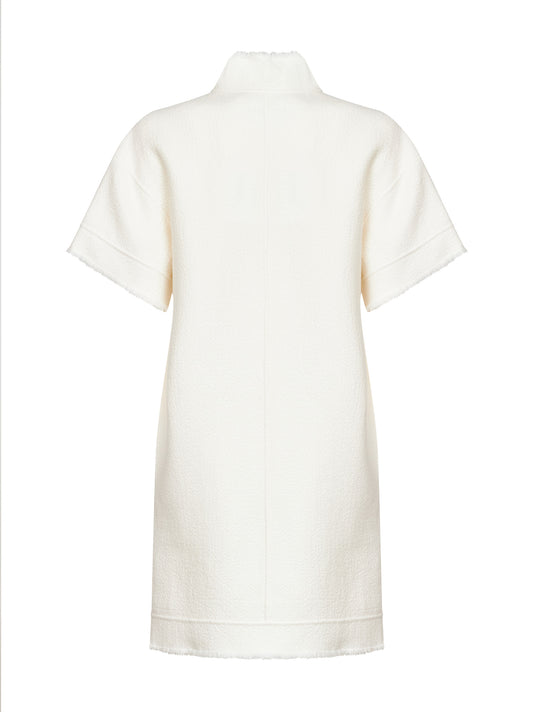 White MXMSAVANA sweatshirt-style mini dress