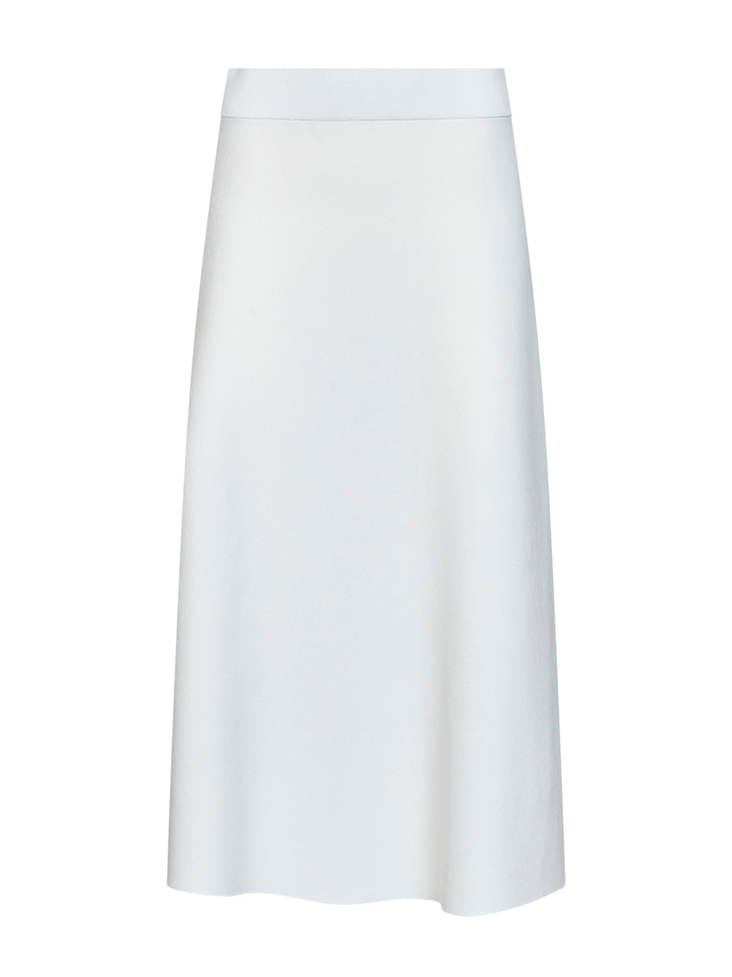 White viscose crepe MXMFUGGITO flared midi skirt