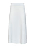 White viscose crepe MXMFUGGITO flared midi skirt