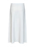 White viscose crepe MXMFUGGITO flared midi skirt