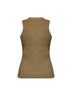 Gilet MXMFIORIRE in maglia a coste verde kaki