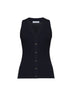 Gilet MXMFIORIRE in maglia a coste blu marino