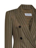 Blazer doppiopetto MXMBALTA in jersey gessato verde kaki