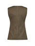 Gilet MXMRICCIO in jersey gessato verde kaki