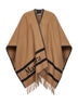 Camel jacquard wool MXAARIS poncho