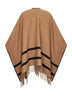 Camel jacquard wool MXAARIS poncho