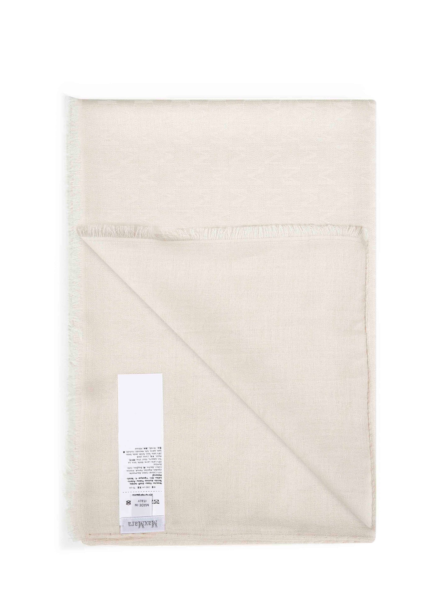 Stola MXAPANIERE in misto seta jacquard M Monogram bianco avorio