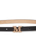 Cintura Monogram MGRAZIATA in cuoio nero
