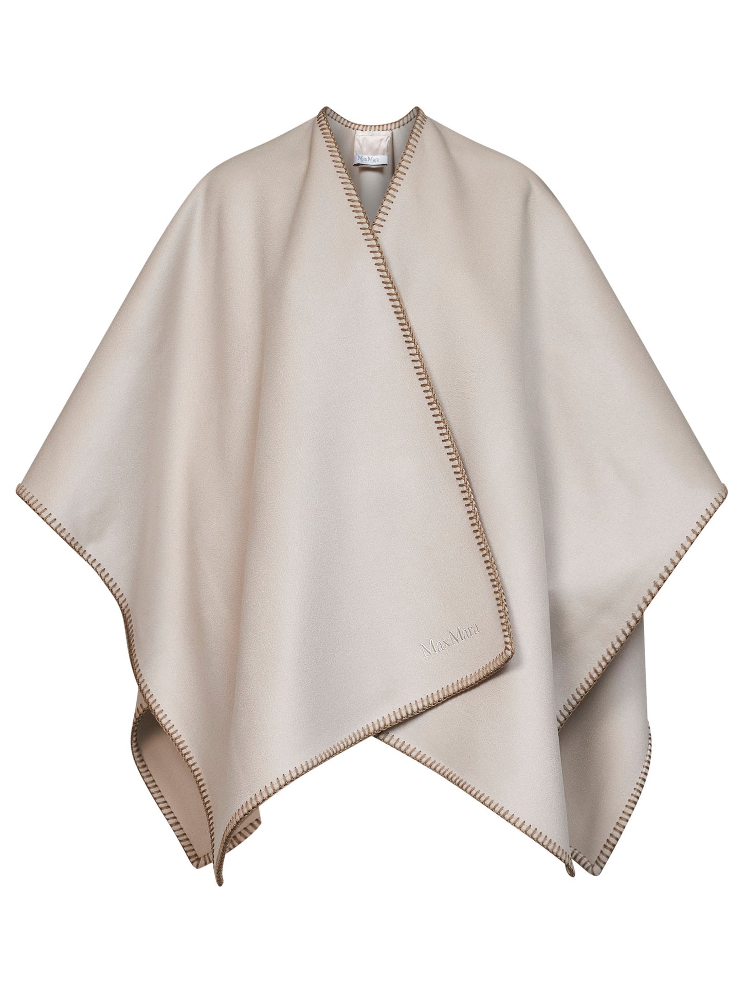 Sand wool COLOMBA belted cape
