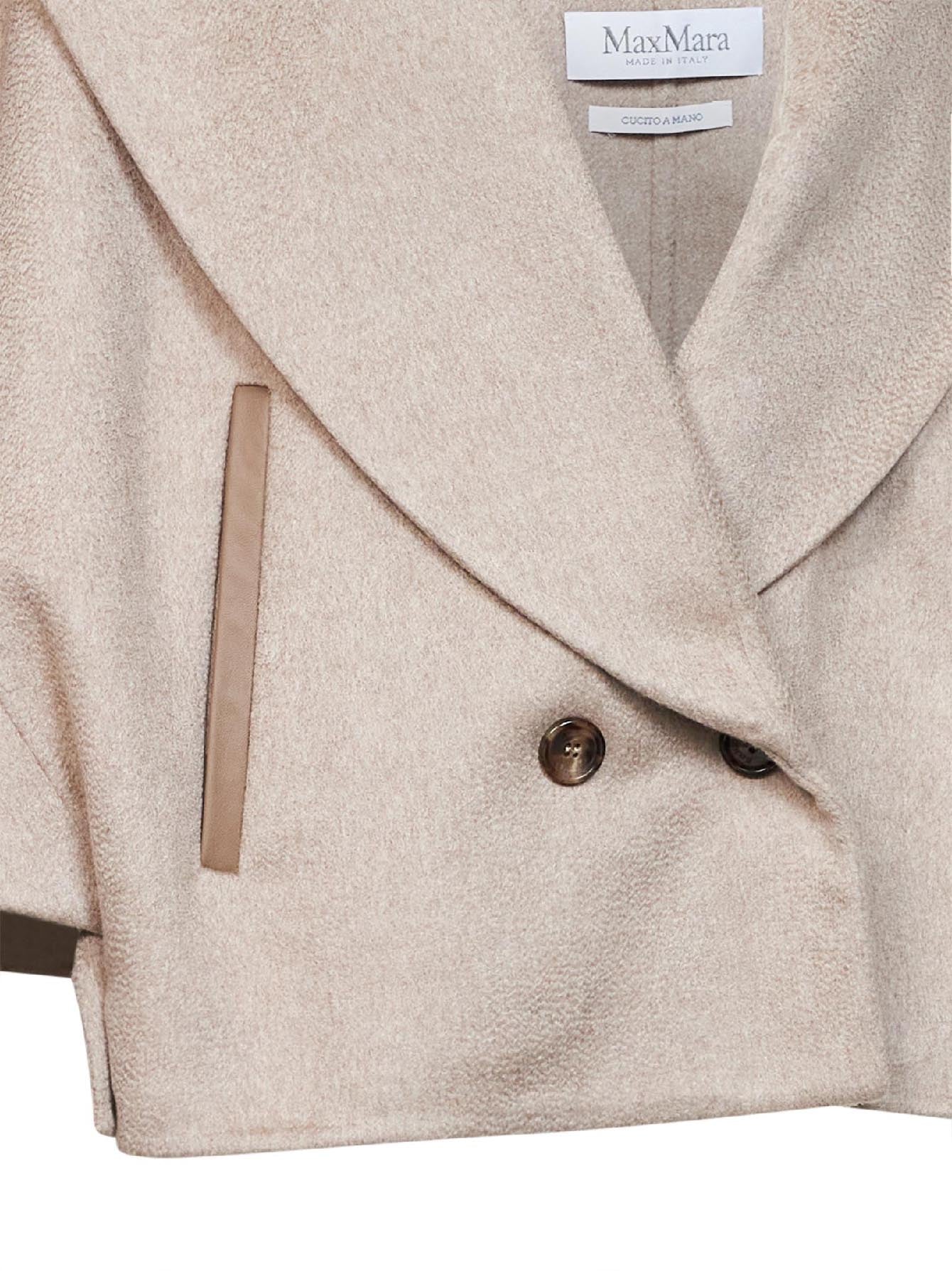 Beige cashmere drap MXAGALOSCE cape