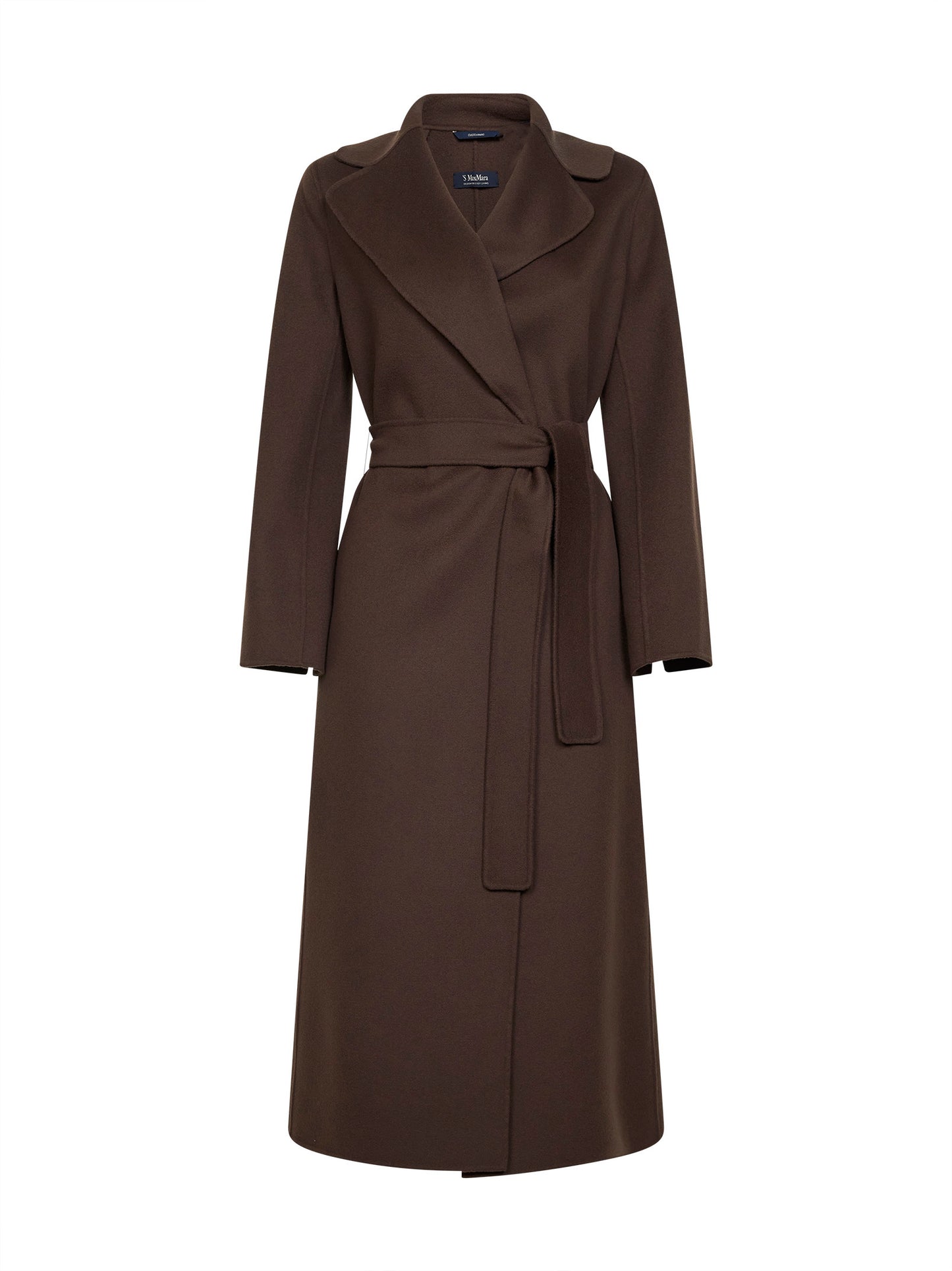 Cappotto lungo a vestaglia POLDO cioccolato