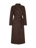 Cappotto lungo a vestaglia POLDO cioccolato