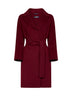 Burgundy ARONA short belted coat