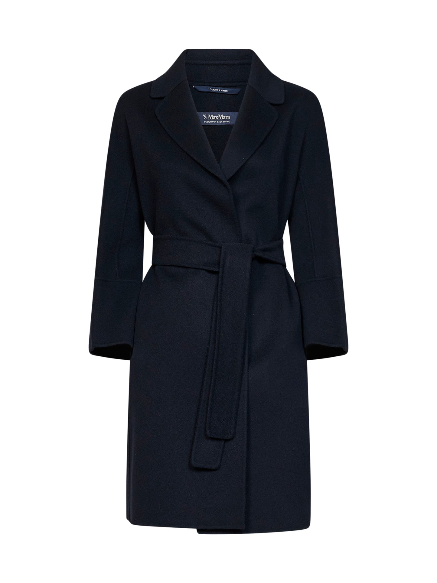 Dark blue ARONA short belted coat