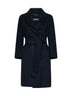 Dark blue ARONA short belted coat