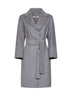 Melange grey ARONA short belted coat