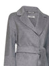 Melange grey ARONA short belted coat