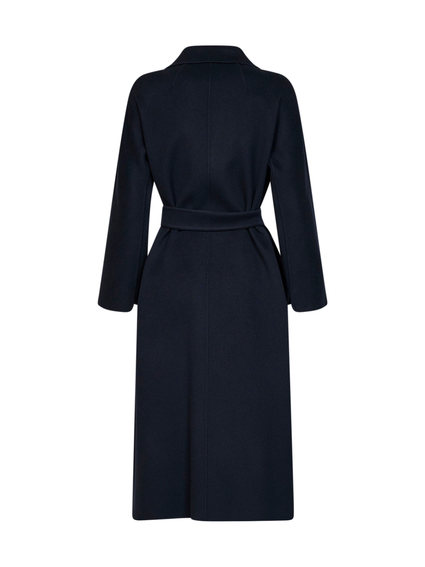 Dark blue ESTURIA belted midi coat