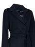 Dark blue ESTURIA belted midi coat