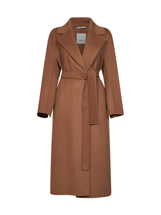 Dark camel SMMPENELOPE long wrap coat